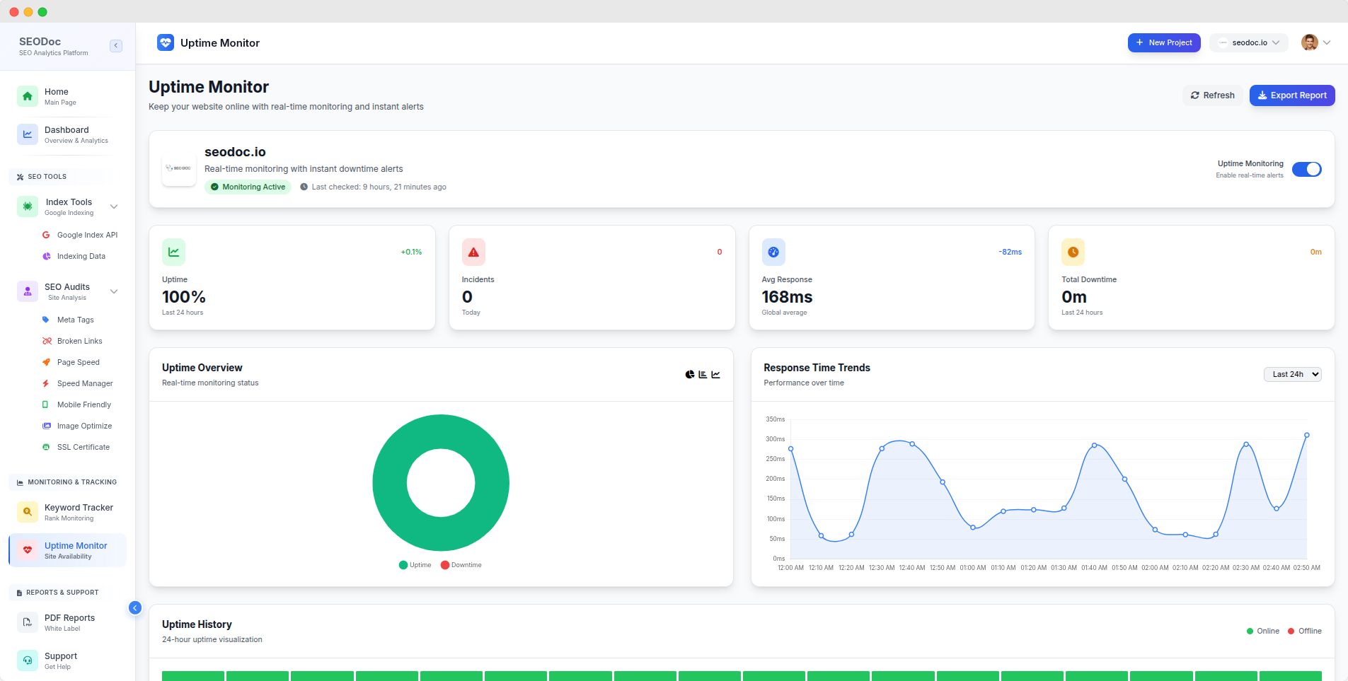 SEODoC Uptime Monitor Checker